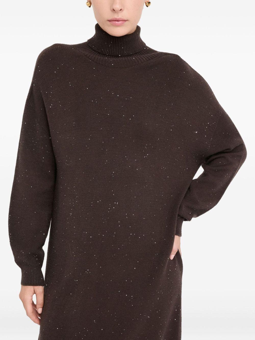 LIUJO Abito marrone con collo alto