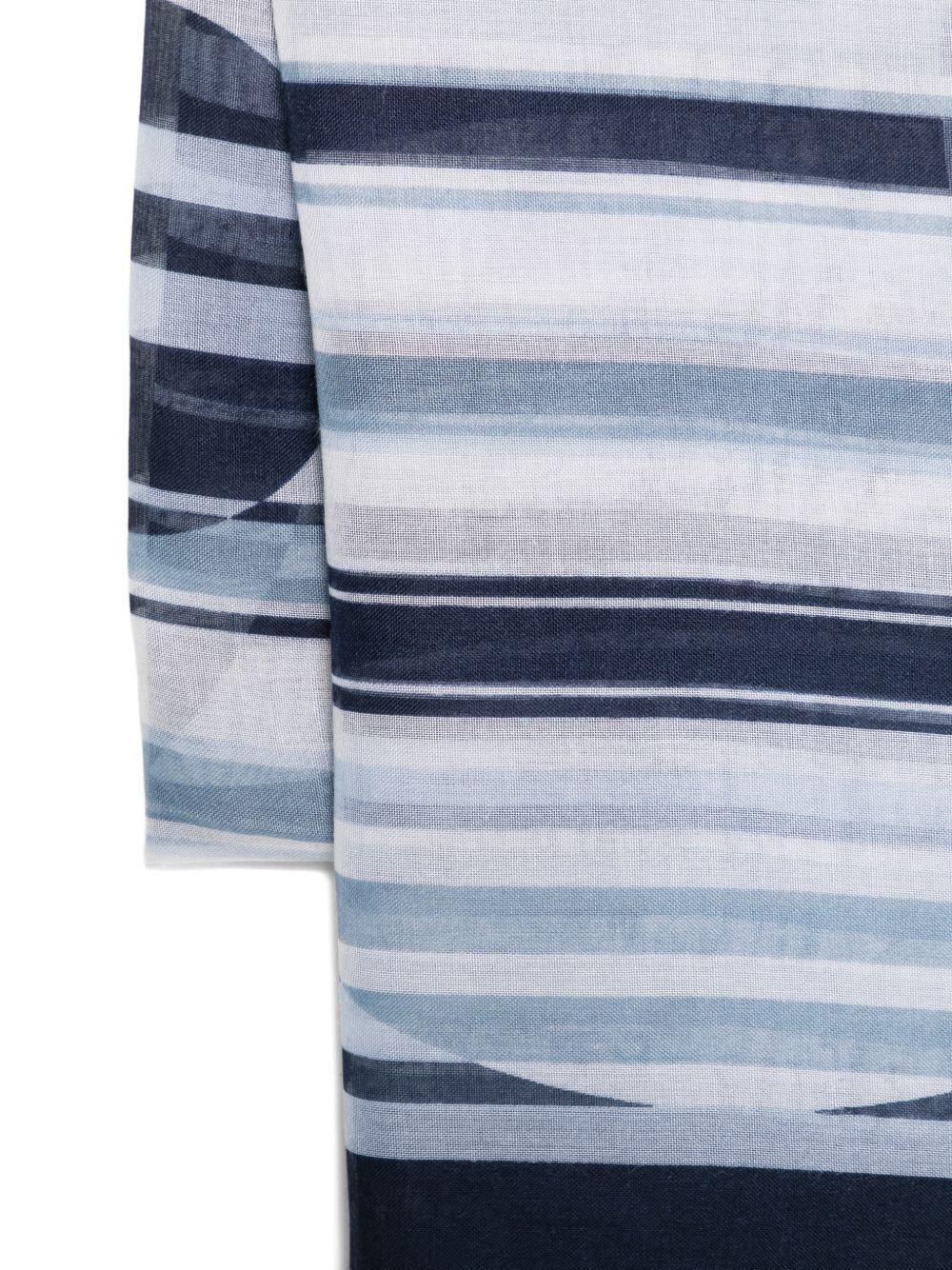 LIUJO Foulard a righe sui toni del blu