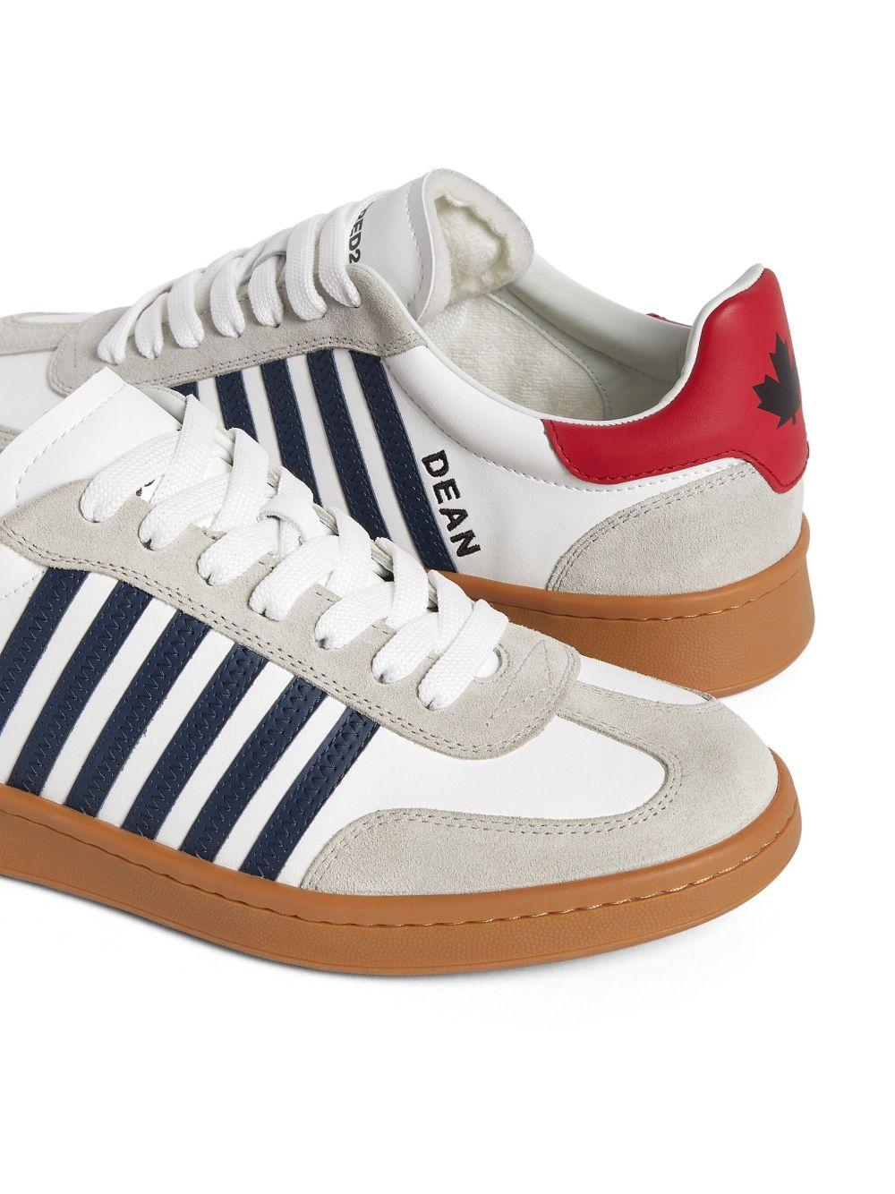DSQUARED2 Sneakers 'Boxer' in pelle di vitello bianca