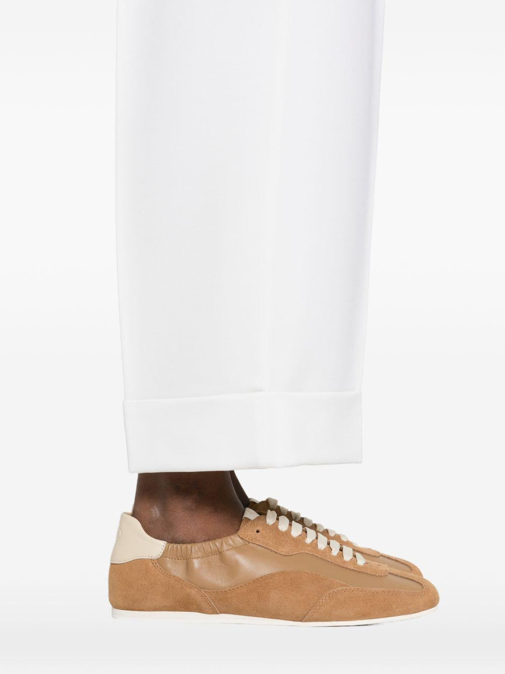 MAX MARA Pantaloni a palazzo a vita alta bianchi