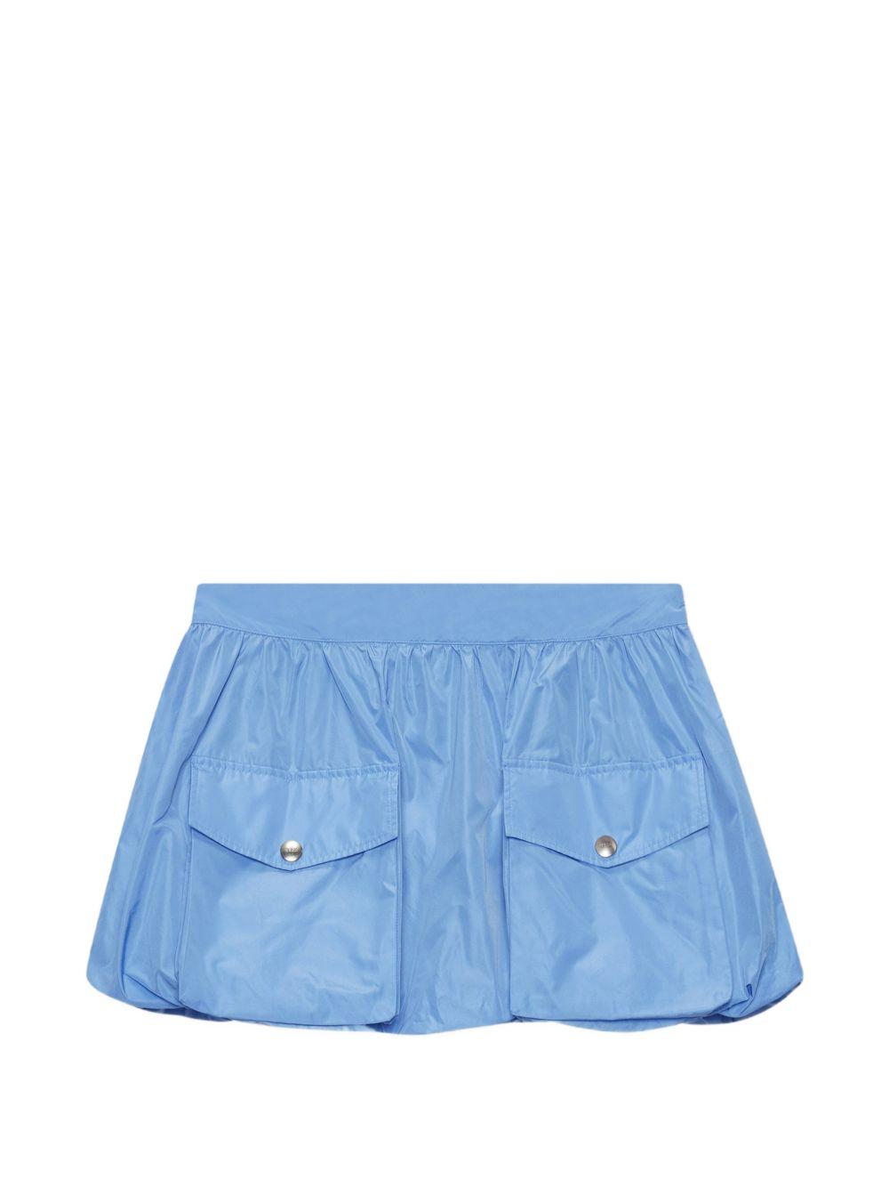 MSGM Minigonna celeste con tasche