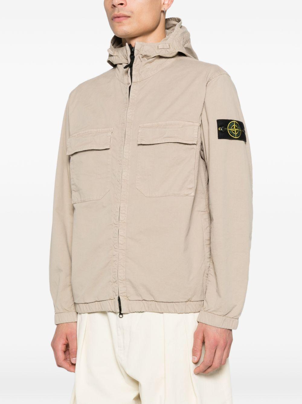 STONE ISLAND Giacca con cappuccio in cotone