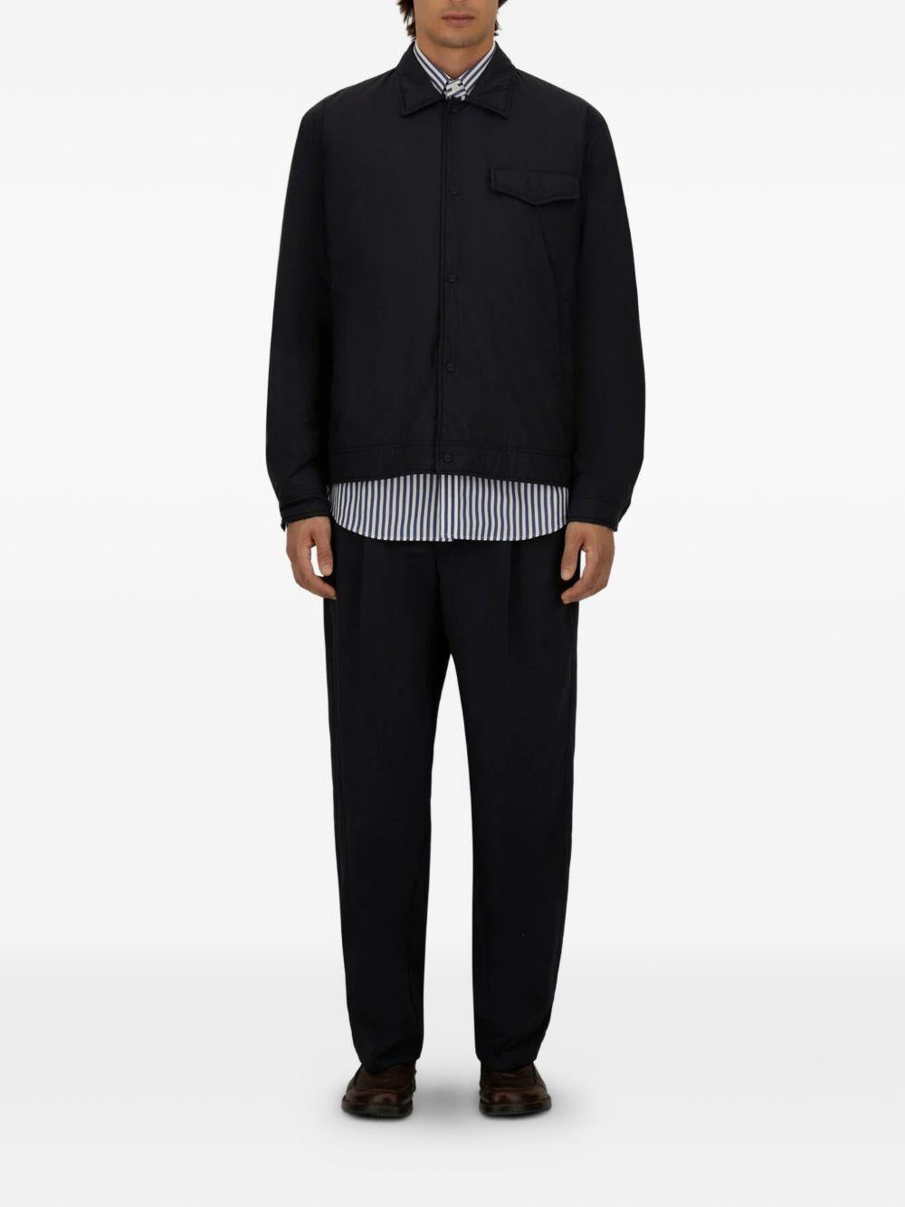 HERNO Giacca blu con chiusura a bottoni