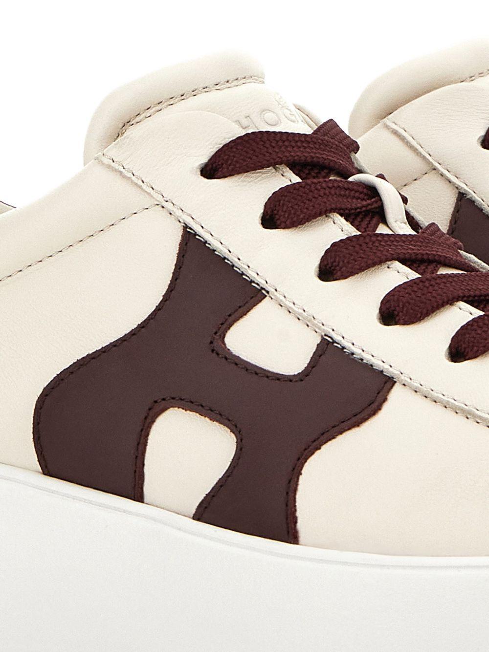 HOGAN Sneakers 'Rebel' in pelle di vitello color avorio