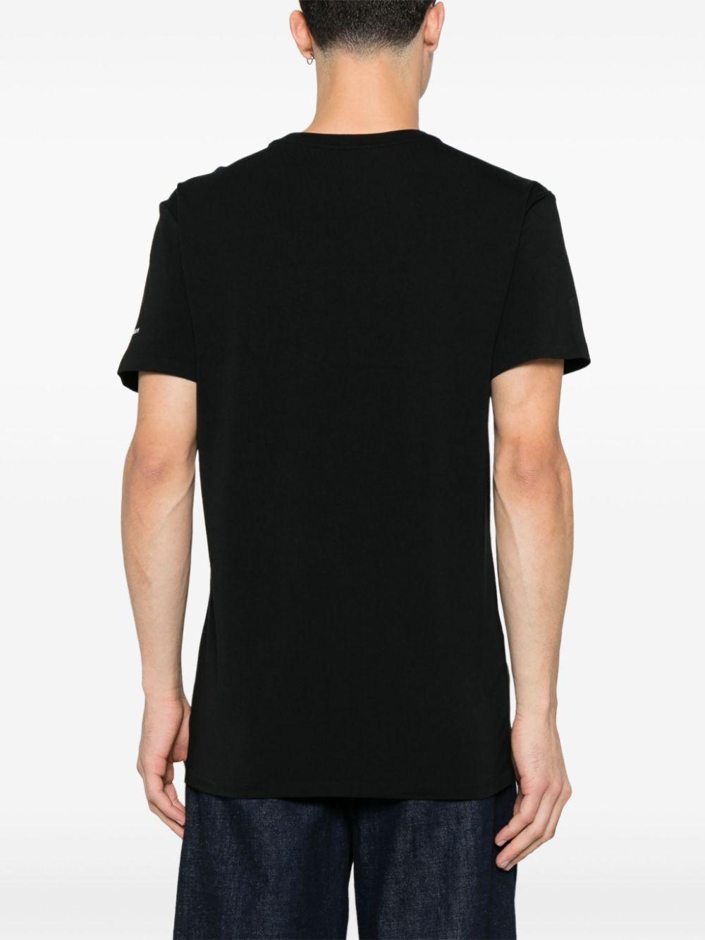 POLO RALPH LAUREN Maglietta intima nera con logo sulle maniche