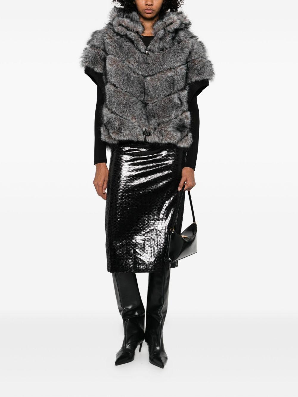 BETTA CORRADI Ecopelliccia con motivo chevron