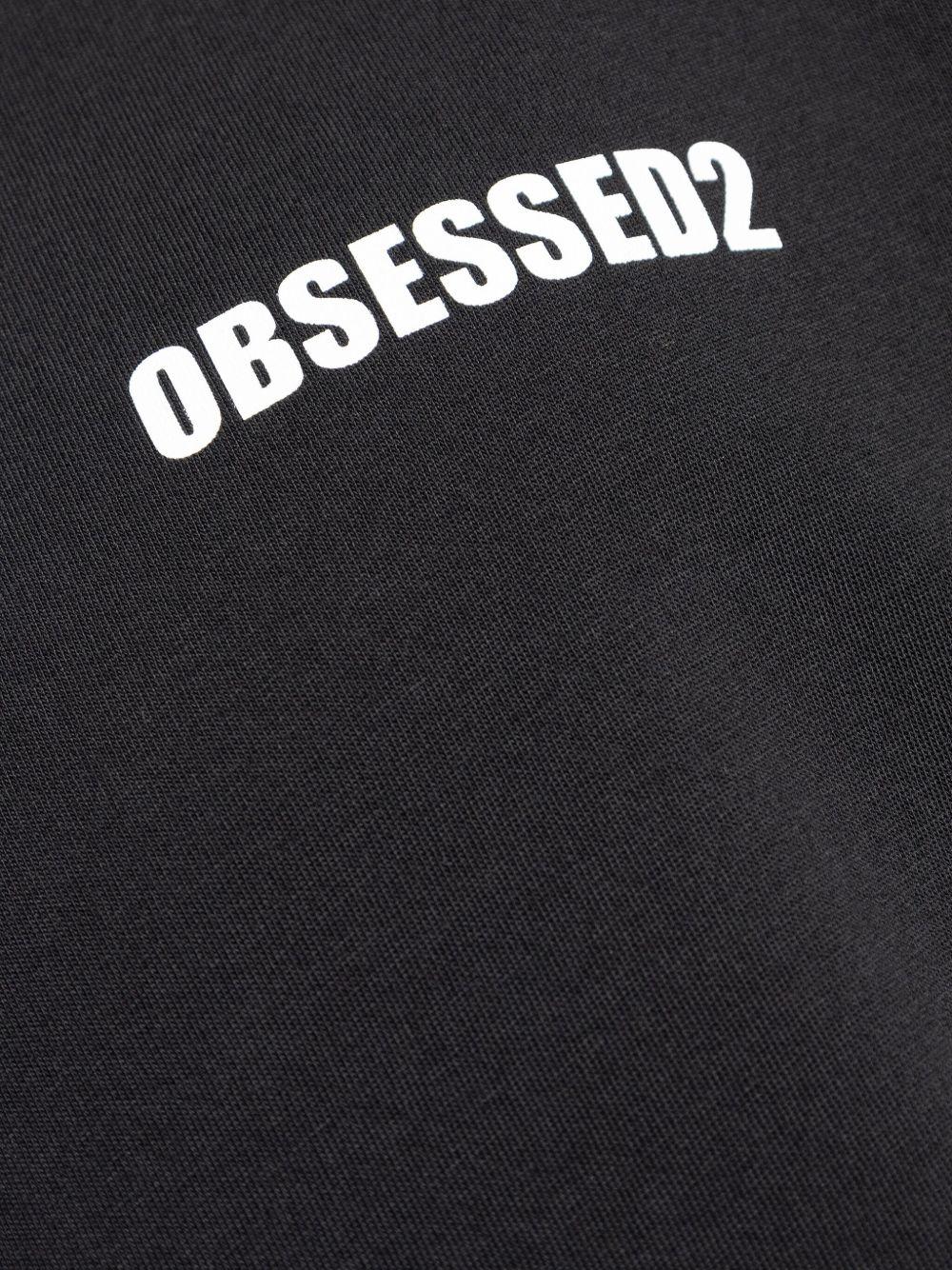 DSQUARED2 T-shirt nera con stampa