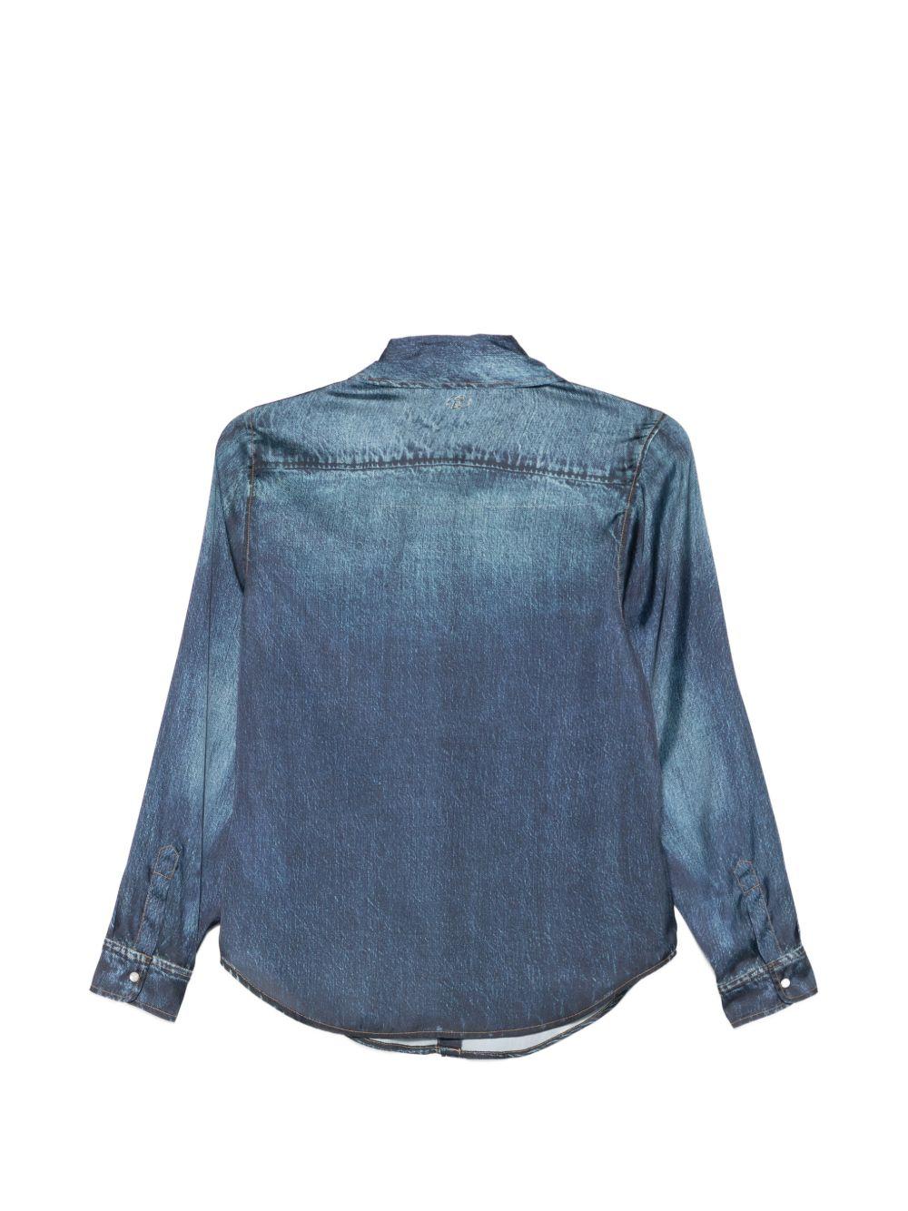 LIUJO Camicia a maniche lunghe in denim
