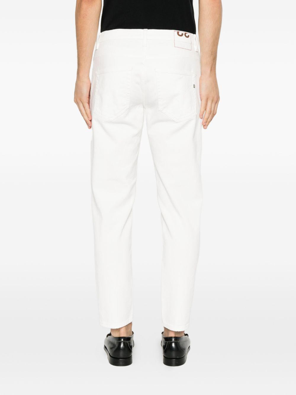 DONDUP Jeans lunghi bianchi in cotone elasticizzato