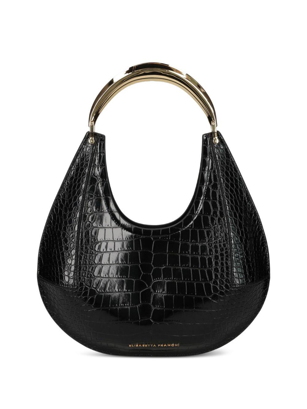 ELISABETTA FRANCHI Borsa hobo media con manico gioiello<BR/>