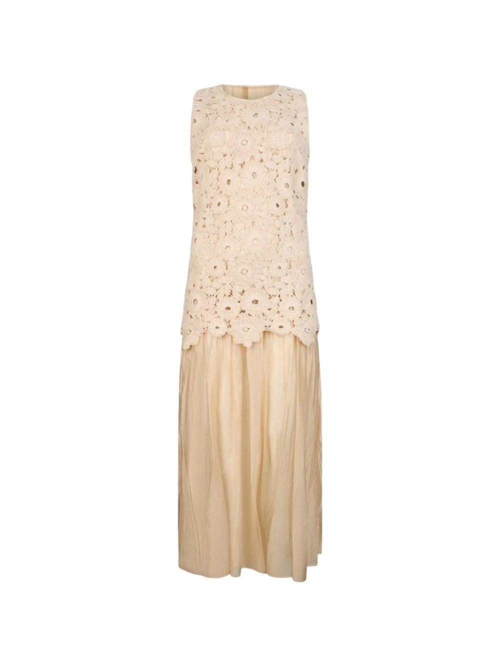 LIUJO Abito midi combinato con ricami