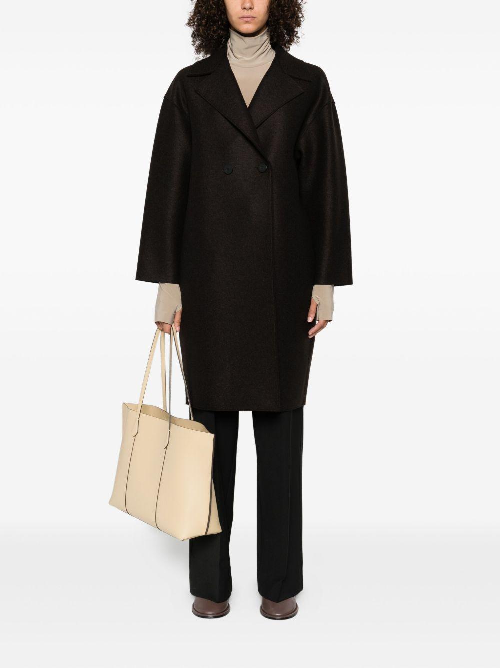 HARRIS WHARF LONDON Cappotto doppiopetto in lana marrone