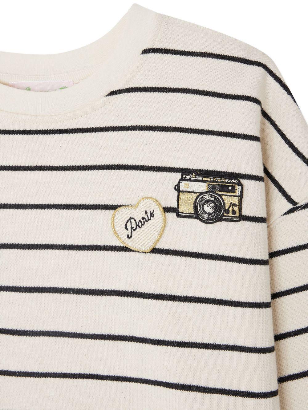 BONPOINT Felpa 'Gaya' a righe con applicazioni