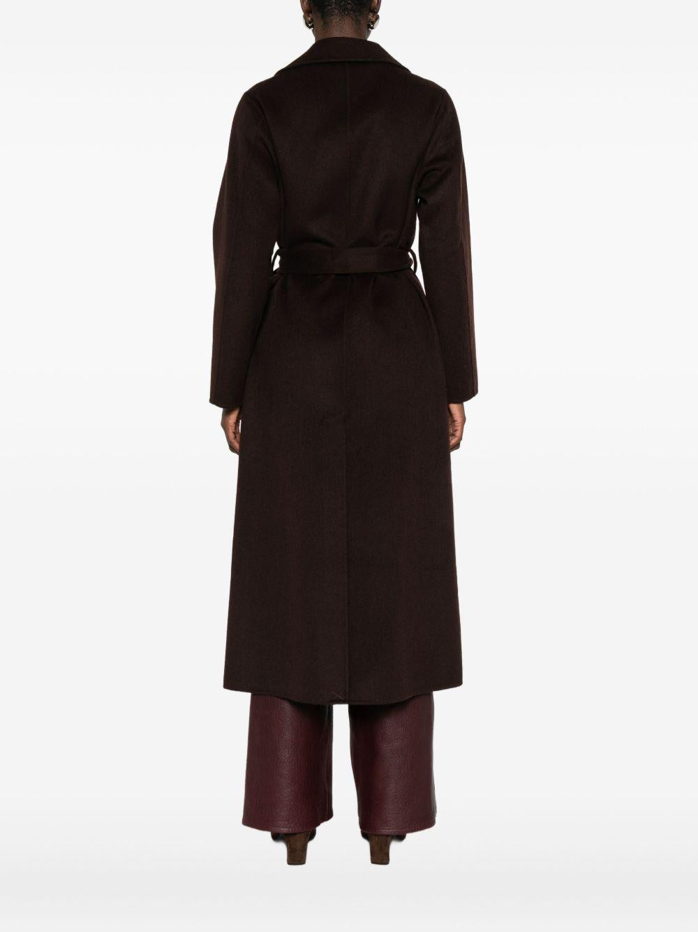 YERSE Cappotto lungo doppiopetto con cintura