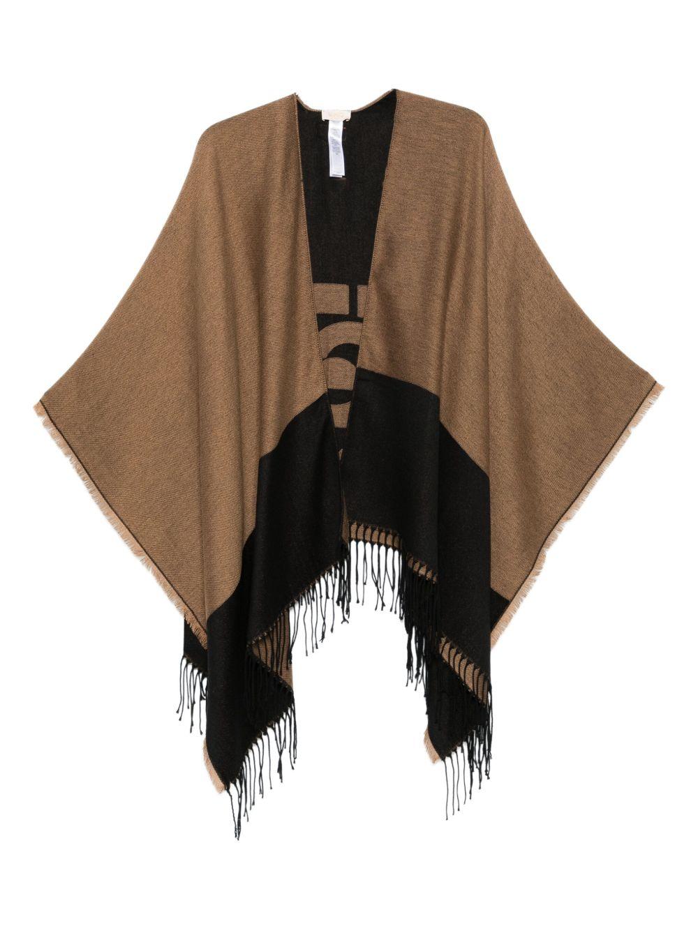 LIUJO Poncho con logo e frange