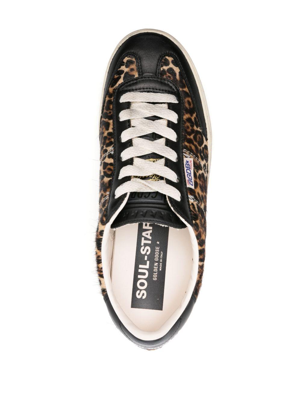 GOLDEN GOOSE Sneakers 'Soul-Star Horsy' con stampa leopardata