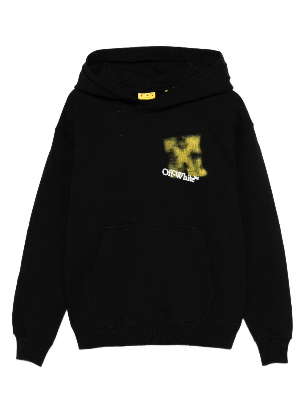 OFF WHITE Felpa con cappucco e stampa