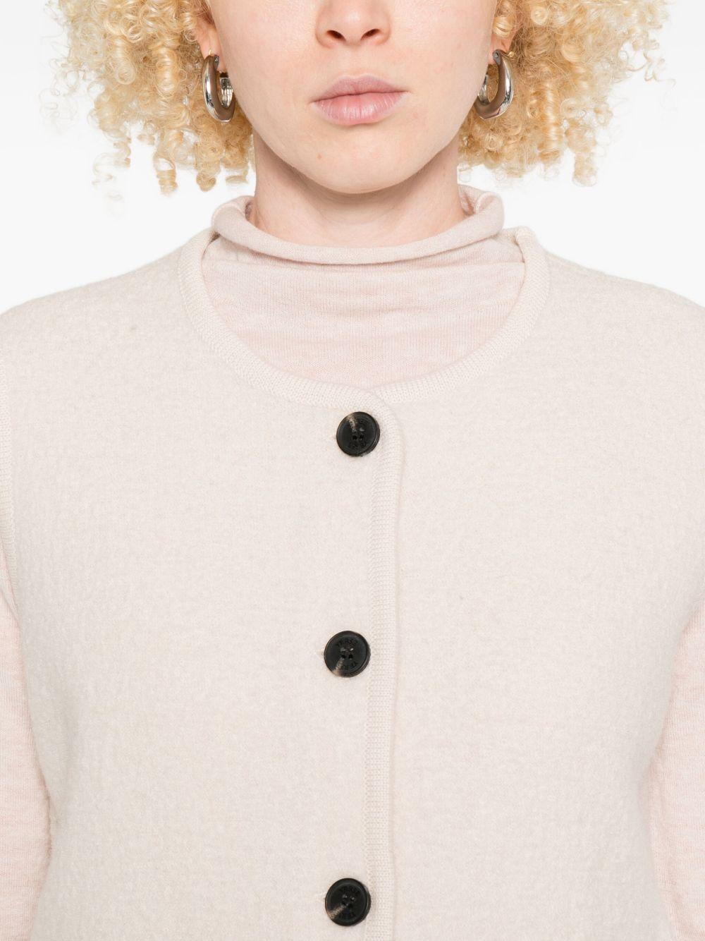 YERSE Gilet Graz bianco in lana