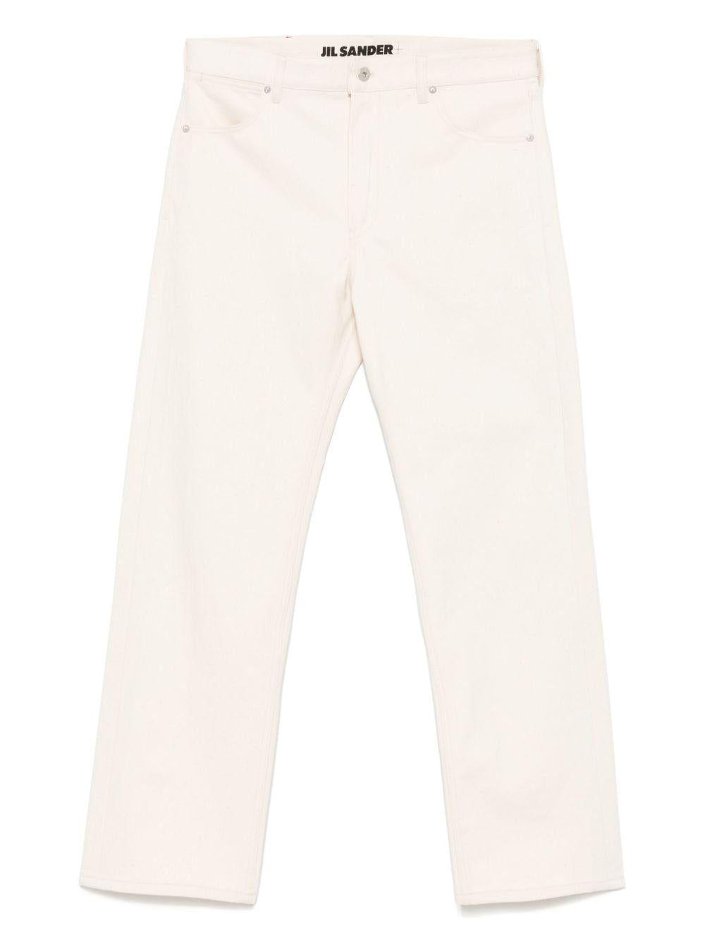 JIL SANDER Jeans denim in cotone beige