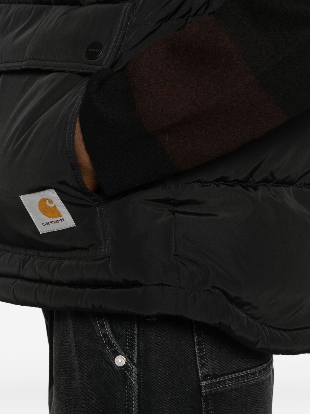 CARHARTT WIP Gilet imbottito nero con tasche