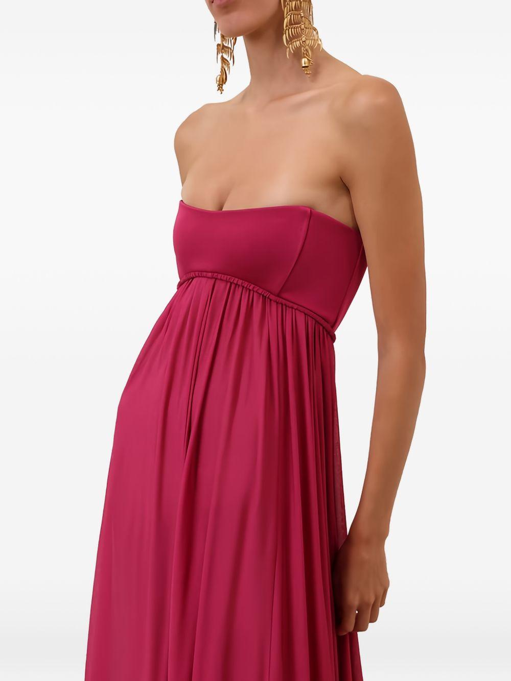 ZIMMERMANN Abito lungo rosa con taglio impero