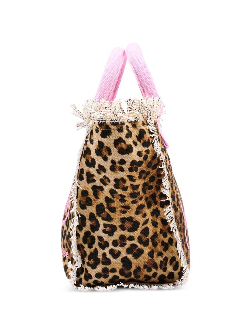 MC2 SAINT BARTH Borsa Tote Colette effetto leopardato con dettagli rosa