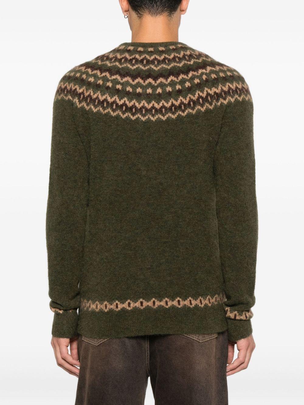 MC2 SAINT BARTH Maglia verde 'Heron Nordic Alpaca'