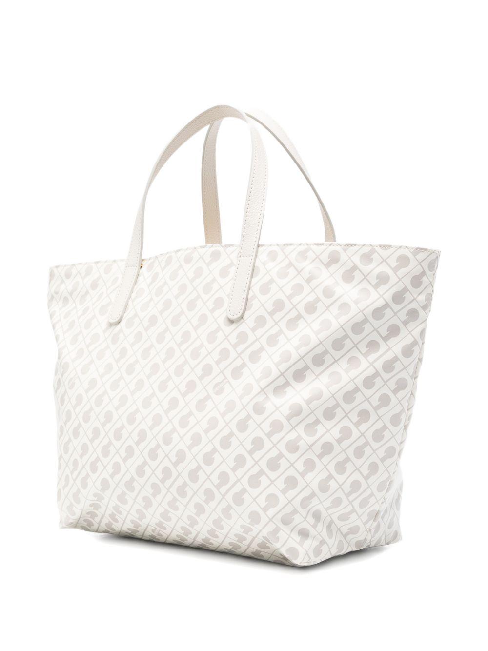 GHERARDINI Borsa shopping Softy Coconut con logo all-over