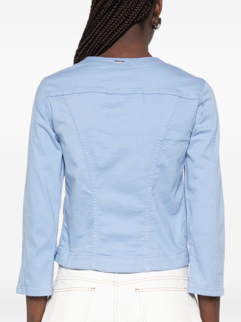 LIUJO Giacca con foulard girocollo celeste
