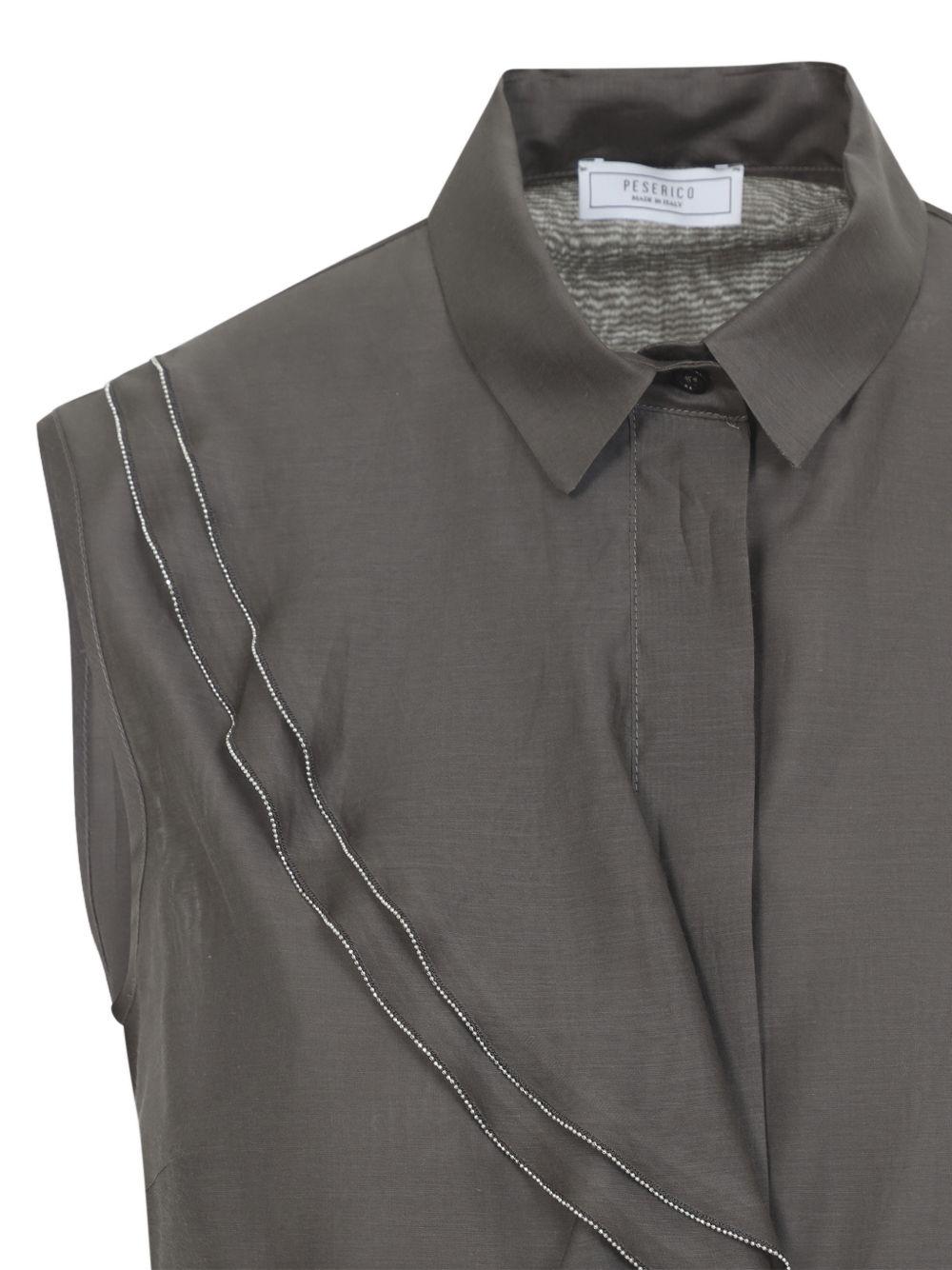 PESERICO Top con colletto e ruches