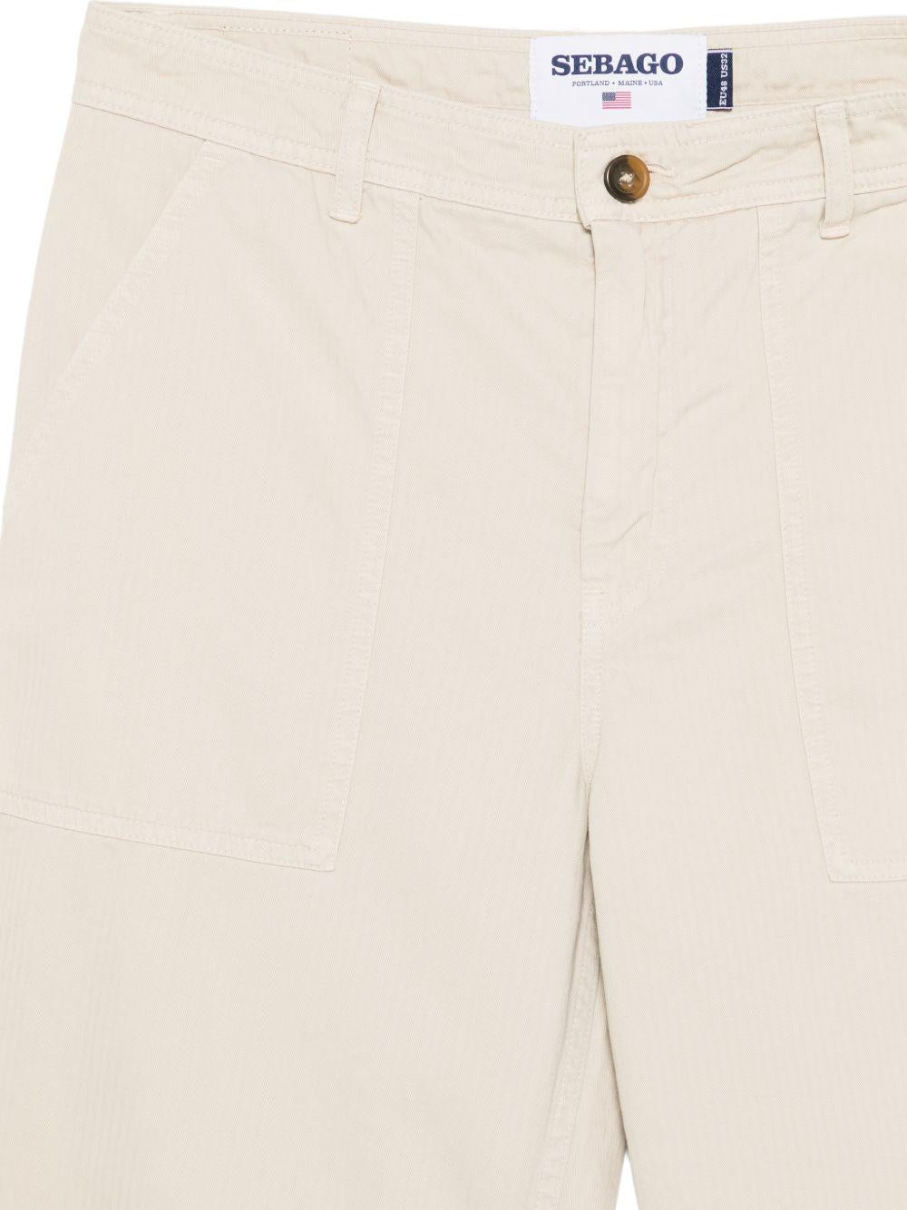 SEBAGO Pantaloni Milton in cotone beige
