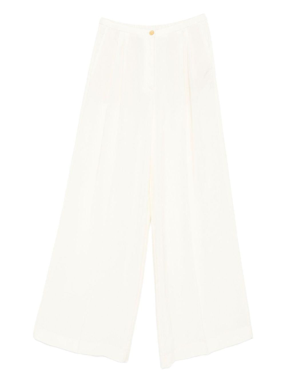 FORTE FORTE Pantalononi wide leg color panna