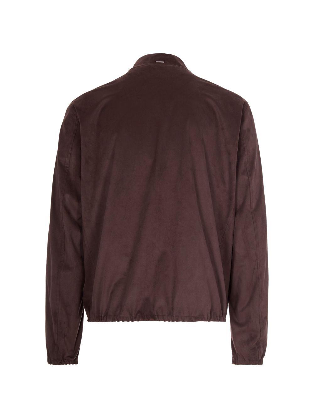 HERNO Bomber marrone con zip frontale