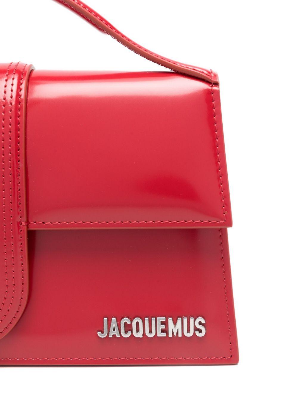 JACQUEMUS Borsa a mano Le Bambino grande in pelle rossa
