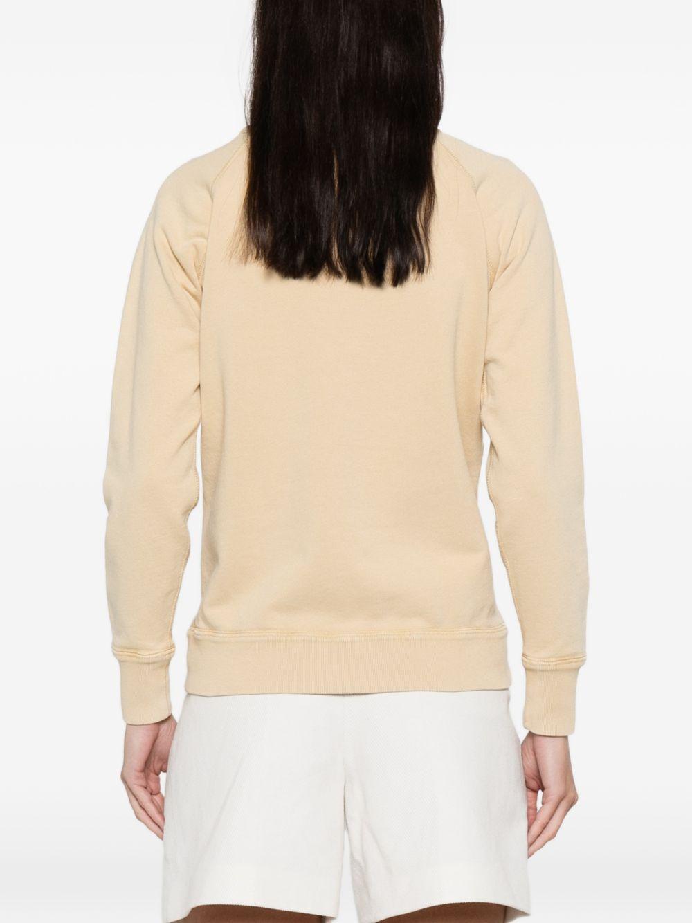 MARANT ETOILE Felpa gialla con logo cucito