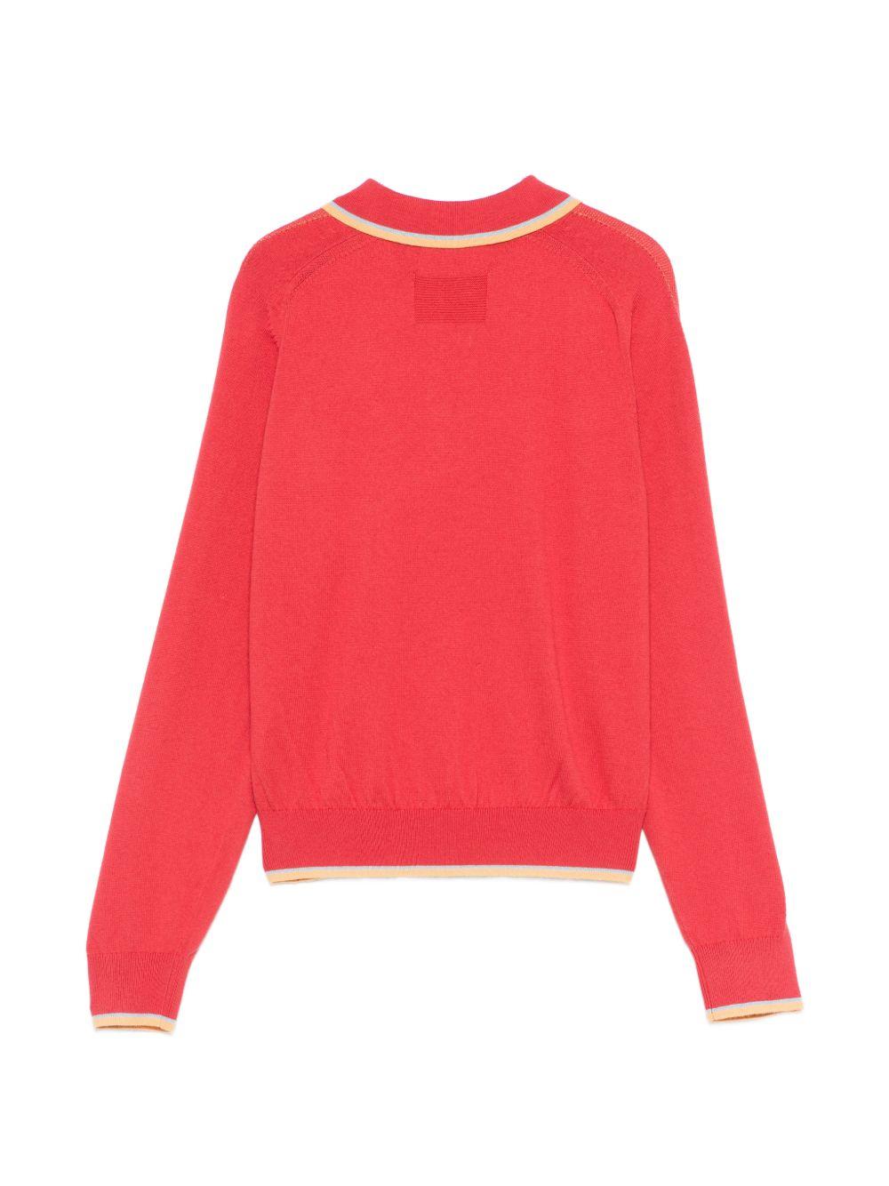 GUEST IN RESIDENCE Polo rossa in cotone misto cashmere