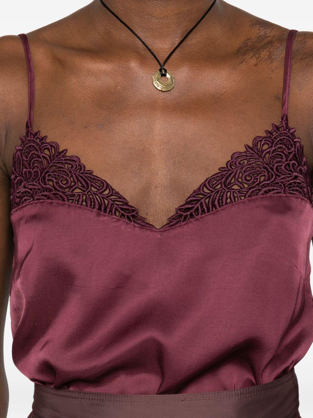 TWINSET Top con pizzo