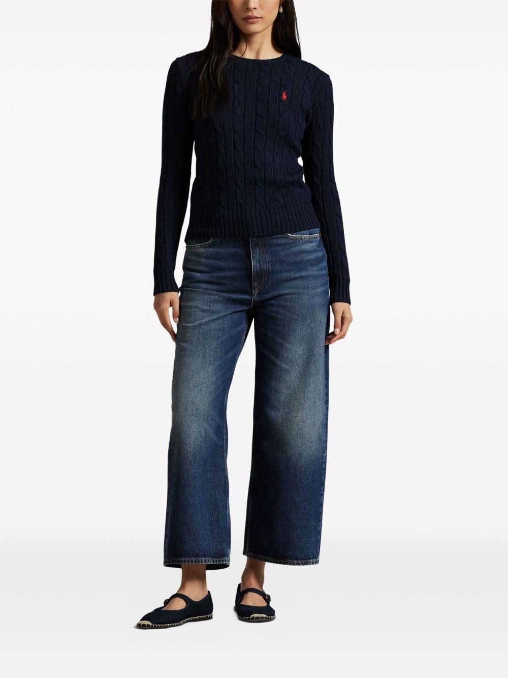 POLO RALPH LAUREN Maglia a tracce in cotone blu navy
