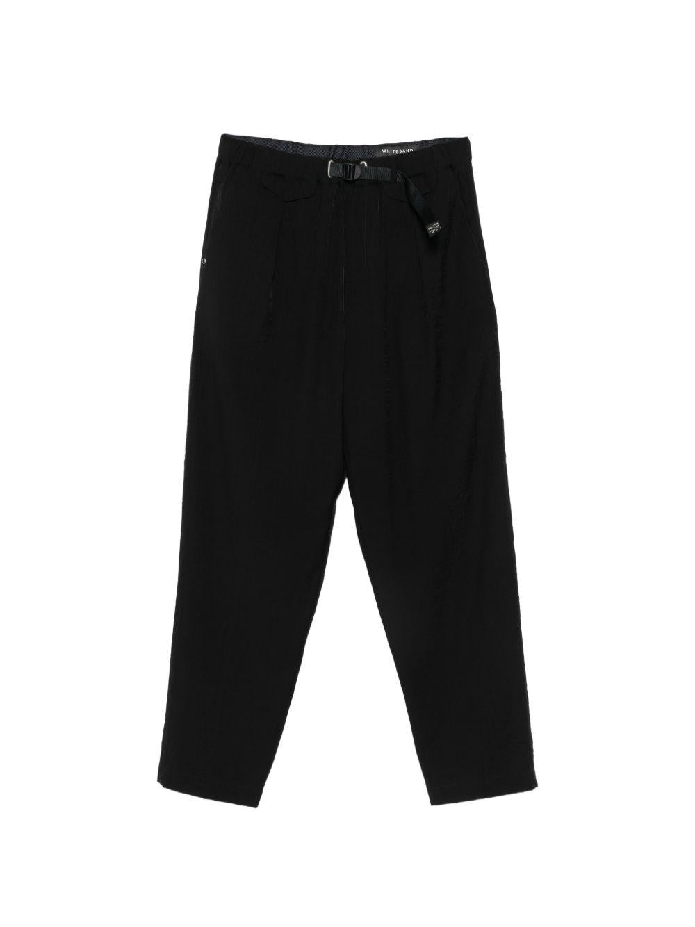 WHITE SAND Pantaloni neri con coulisse in vita
