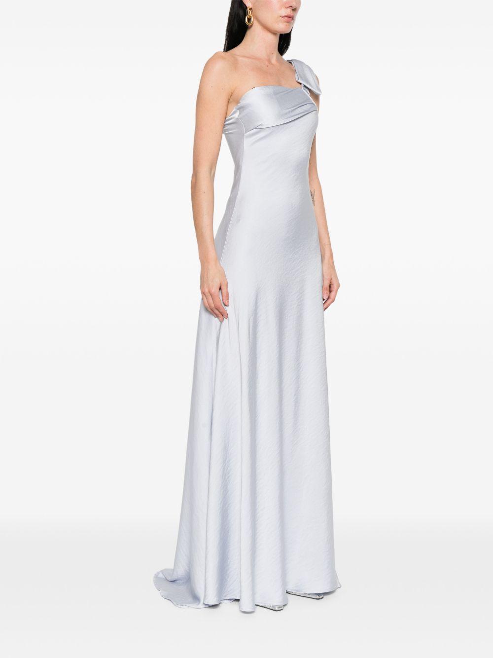 ELEH Abito lungo celeste monospalla