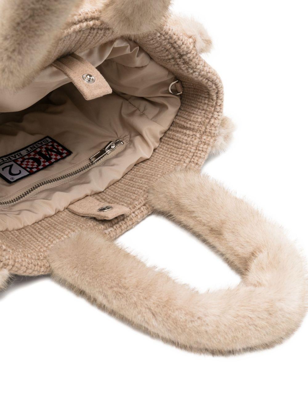 MC2 SAINT BARTH Borsa tote beige 'Colette Shearling'