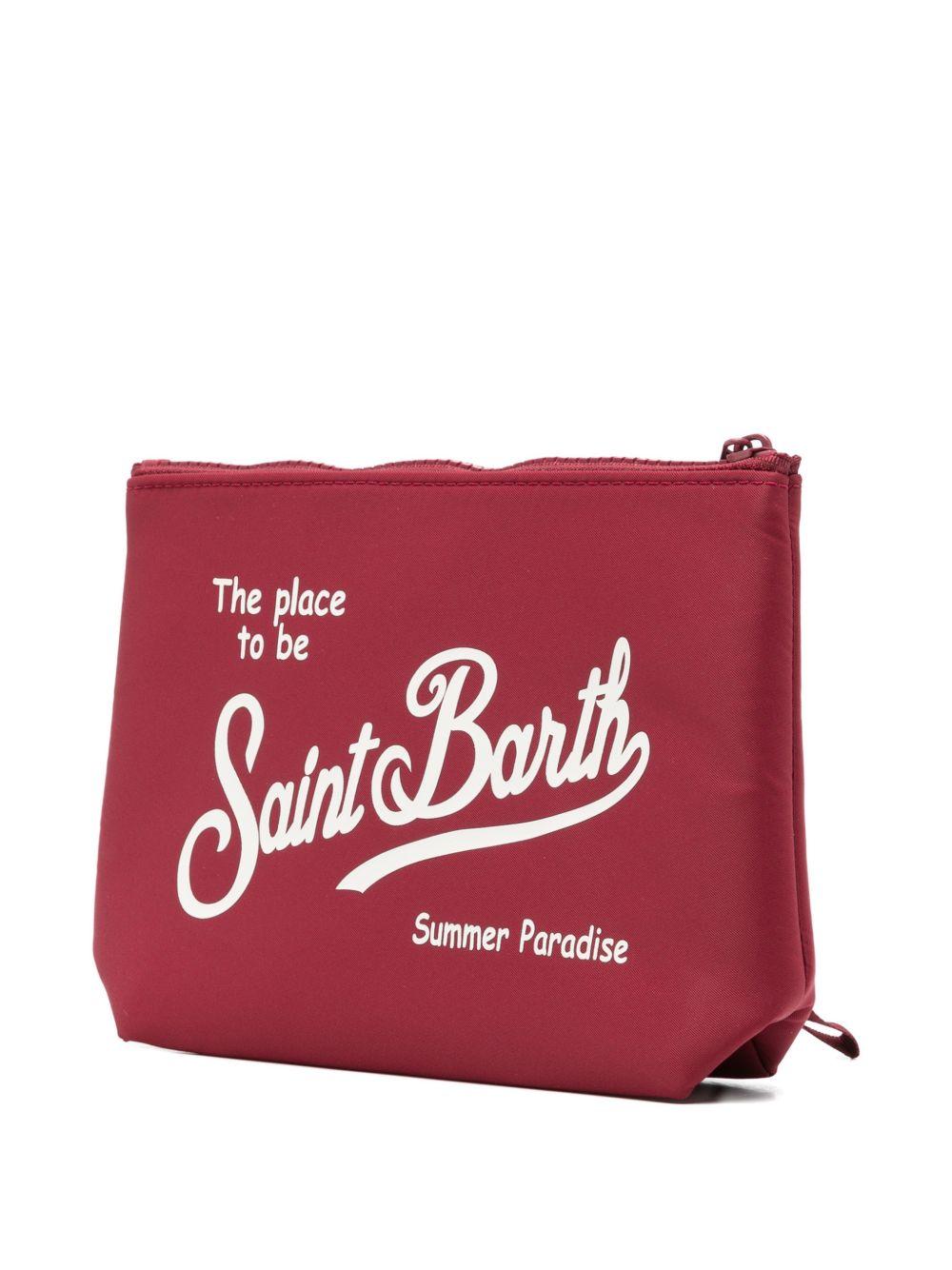 MC2 SAINT BARTH Pochette Aline in nylon rosso scuro