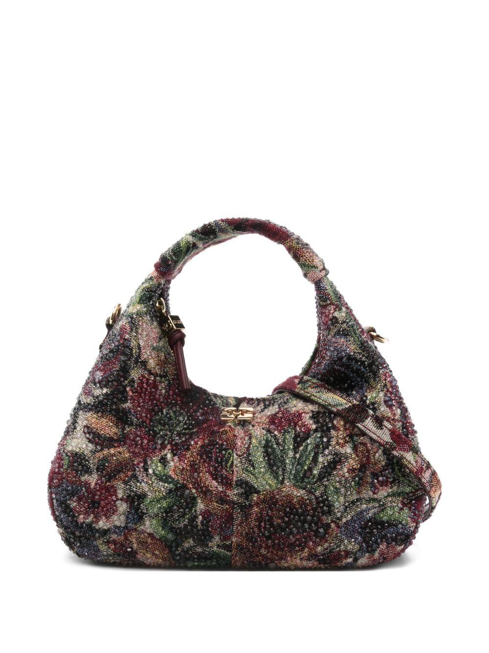 GANNI Borsa hobo Mini Tapestry Strass