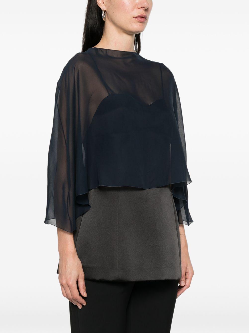 ANTONELLI Foulard Cristian coprispalle nero multivelo semitrasparente