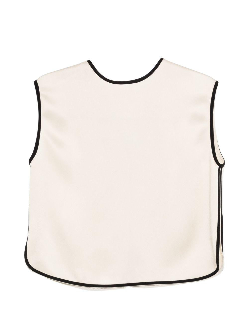 FORTE FORTE Top smanicato in beige chiaro
