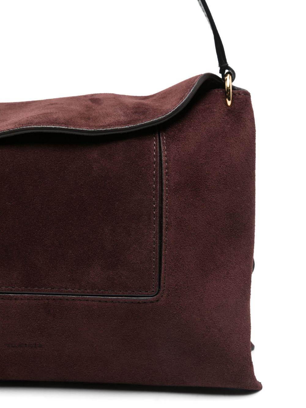 WANDLER Borsa a tracolla Penelope in suede marrone