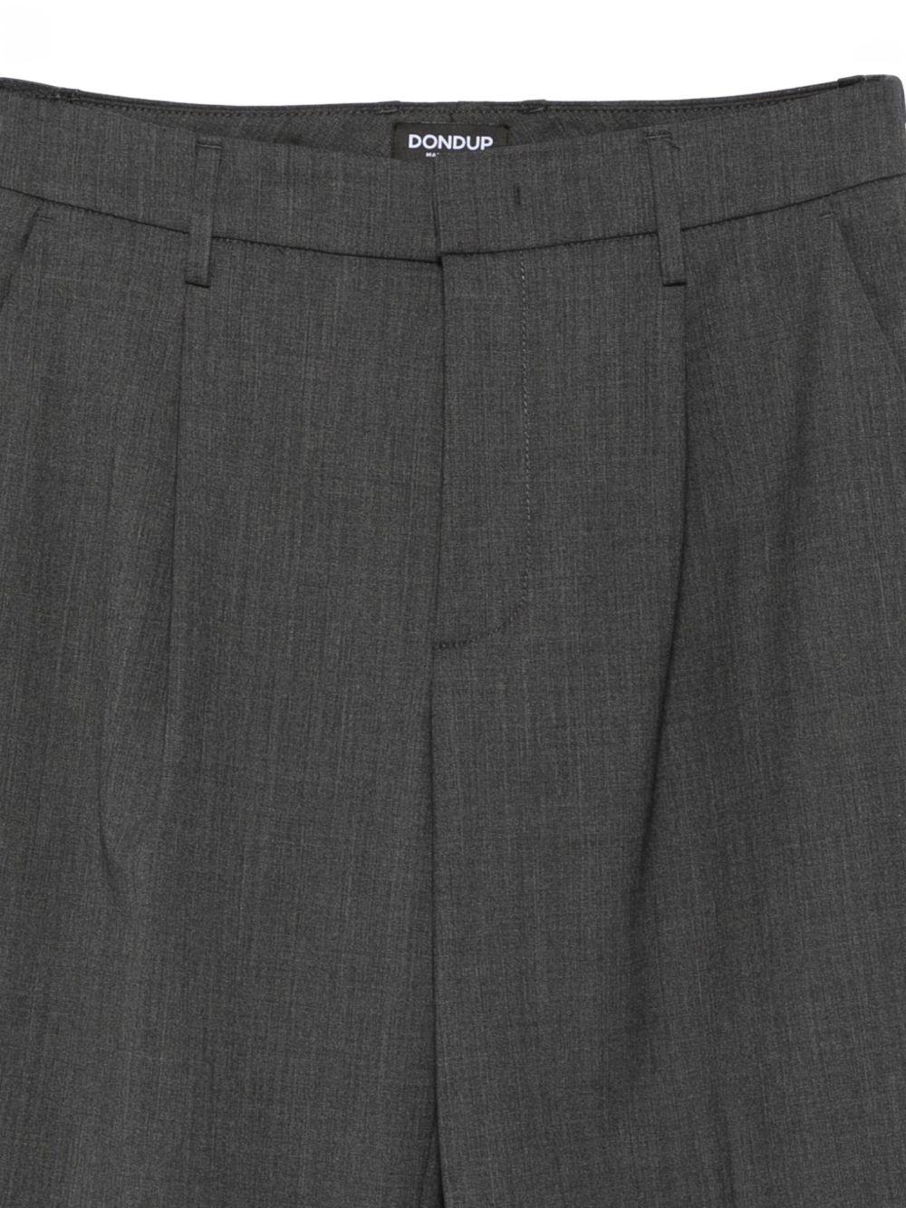 DONDUP Pantaloni grigi con pinces frontali