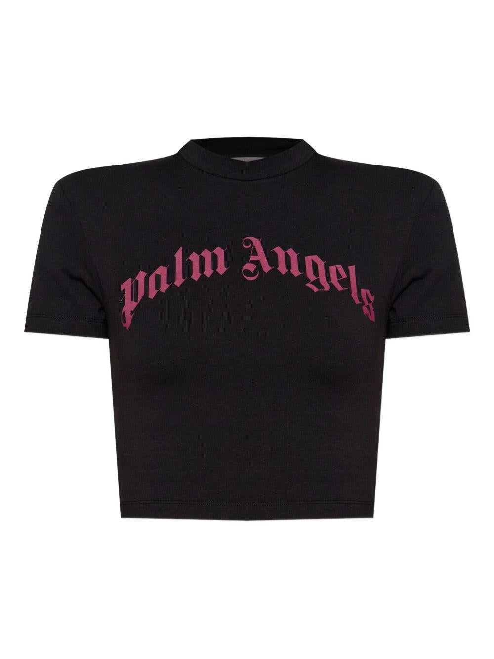 PALM ANGELS T-shirt crop con stampa