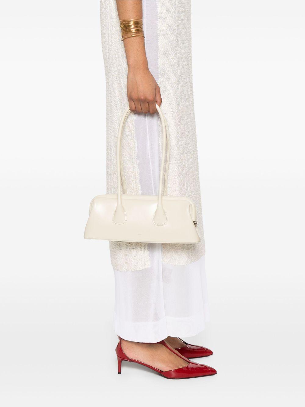 OSOI Borsa a spalla Boat Wide Mini in pelle crema