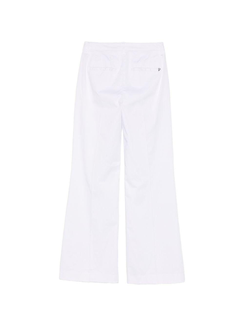 DONDUP Pantaloni Janice wide leg bianchi